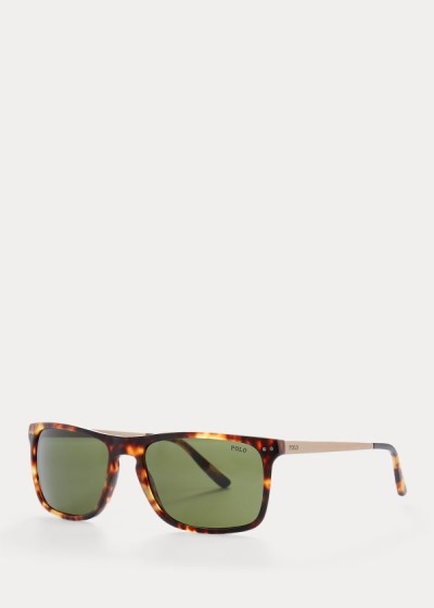 Men's Polo Ralph Lauren Metal Temple Sunglasses | 857362GIS